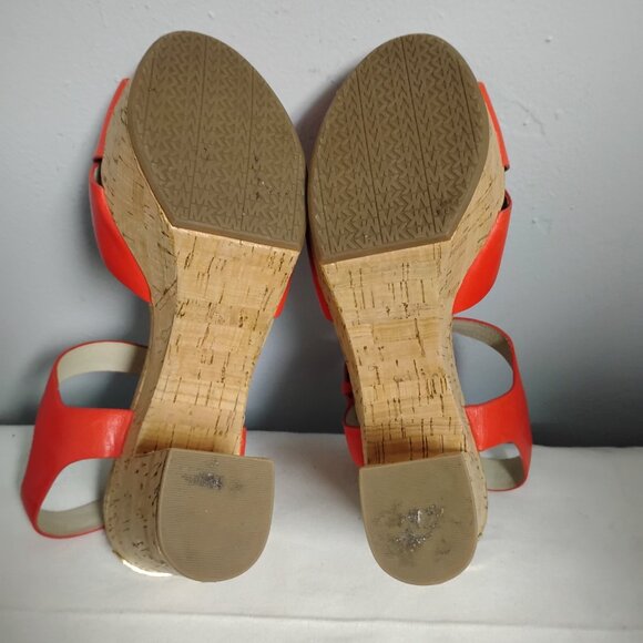 ❤️MICHAEL KORS NATALIA MANDARIN OPEN TOE PLATFORM SANDALS SHOES 7.5 - Picture 9 of 13